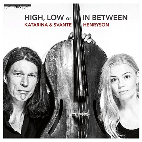 Black and white album cover featuring two people and a double bass.