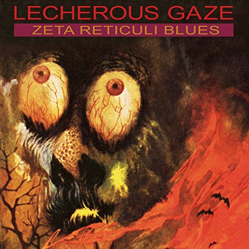 Album cover: two large eyeballs and abstract, fiery, dark imagery.