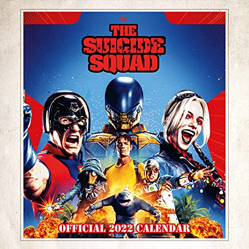 Official Suicide Squad 2 2022 Calendar - Month To View Square Wall Calendar