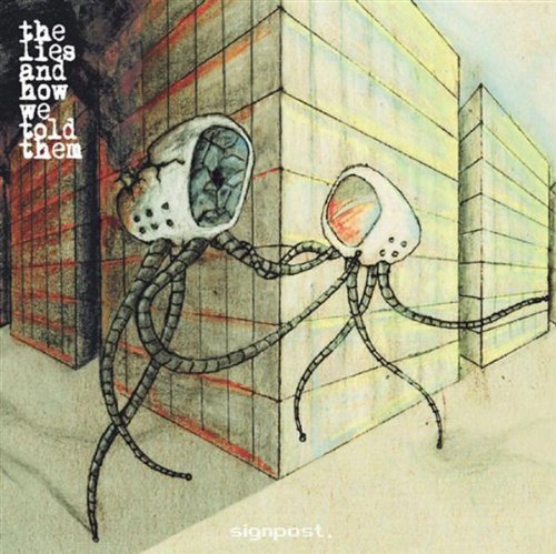 CD cover art: abstract illustration of robotic figures in a cityscape.