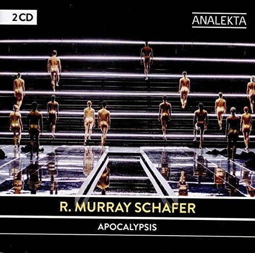 "CD cover with people on stairs, R. Murray Schafer's name and 'Apocalypsis' text."