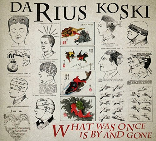Album cover for Darius Koski's "What Was Once Is By And Gone" with sketches.