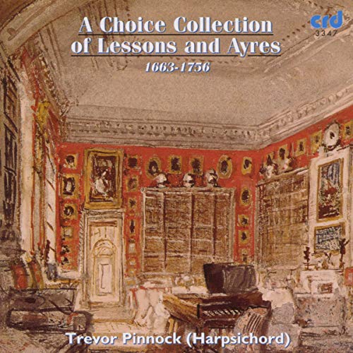 CD cover for Trevor Pinnock’s “Lessons and Ayres” featuring a painted room.