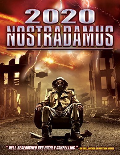 DVD cover for "2020 Nostradamus" showing a man in a gas mask sitting in a destroyed city.