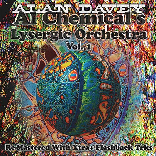 "Album cover with psychedelic, colorful design and abstract sphere, featuring artist and album name."