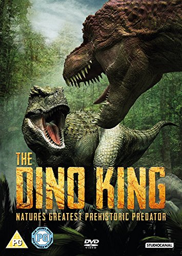 "DVD cover featuring two dinosaurs facing each other in a forest, with title text."