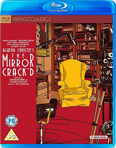 Blu-ray cover for "The Mirror Crack'd" featuring illustrated film set.