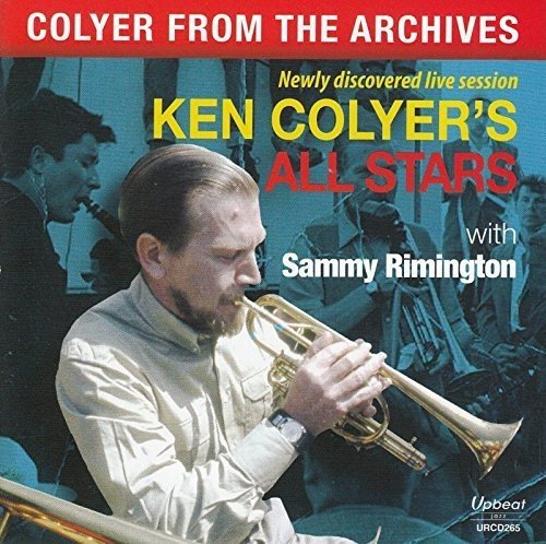 "CD cover with man playing trumpet, band members in background, title text."