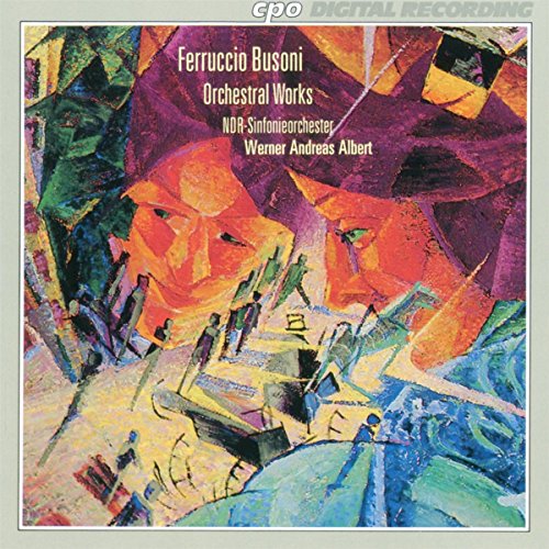 CD cover for Busoni’s Orchestral Works, abstract expressionist painting.