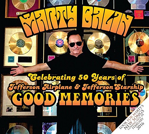 Marty Balin CD cover with artist surrounded by gold record awards.