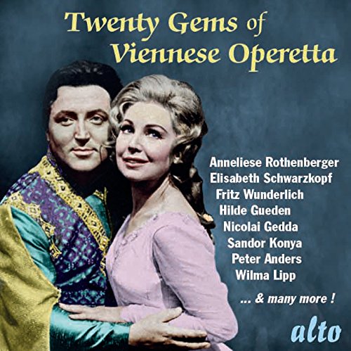 CD cover featuring a man and woman in period clothing, operetta performers listed.