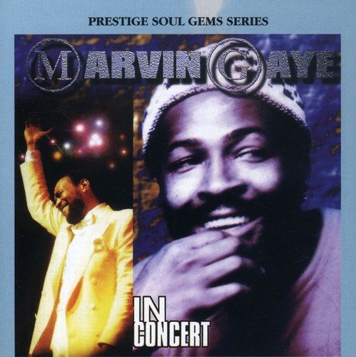 "CD cover featuring Marvin Gaye's portrait with tracklist on a dark background."