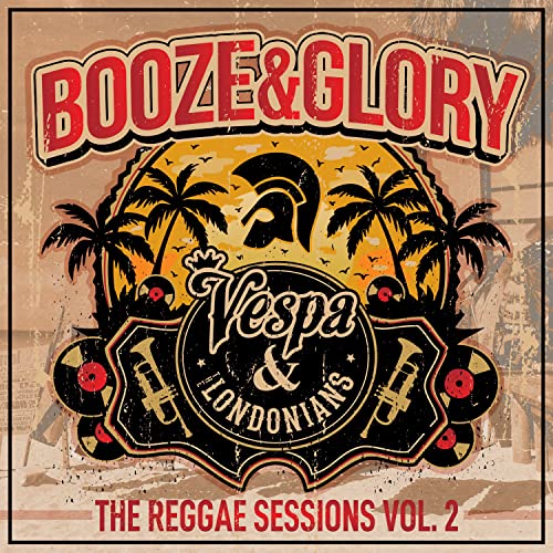 Album cover for “The Reggae Sessions Vol. 2” with tropical and music imagery.