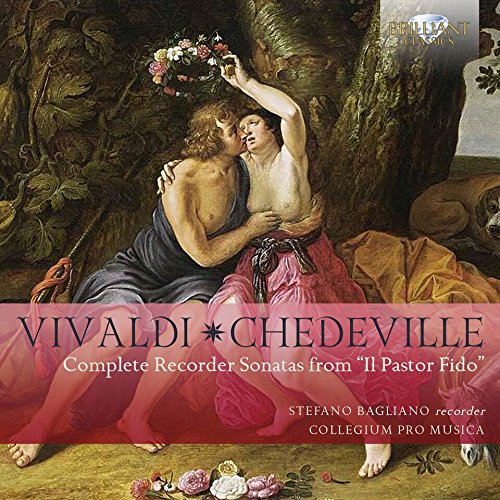 "CD cover with classical painting of embracing figures and floral details."