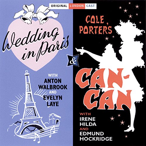 "CD cover featuring 'Wedding in Paris' and 'Can-Can' musical artwork with Eiffel Tower and dancer."