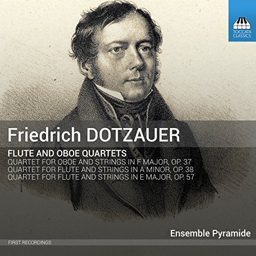 CD cover with a sketch of Friedrich Dotzauer and musical composition details.