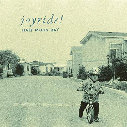 Vintage-style vinyl album cover featuring a child on a bicycle.