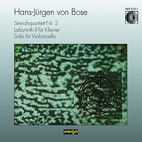 CD cover for Hans-Jürgen von Bose’s String Quartet No. 3, abstract art.
