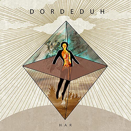 CD cover for Dordeduh’s “Har” featuring a figure within a geometric shape.
