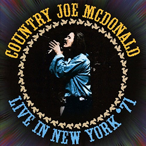Country Joe McDonald album cover featuring a performer with a microphone.
