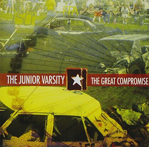 DVD cover for "The Great Compromise" by The Junior Varsity, showing a car crash scene.