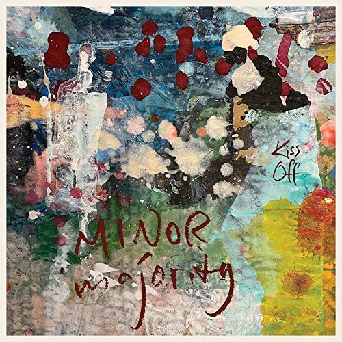 CD cover with abstract paint splatters and handwritten band/album title.
