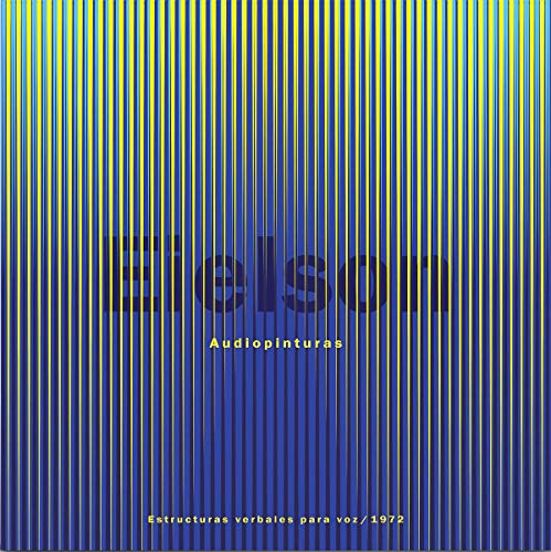 Vinyl record cover with blue and yellow stripes and text "Audiopinturas" and "1972".