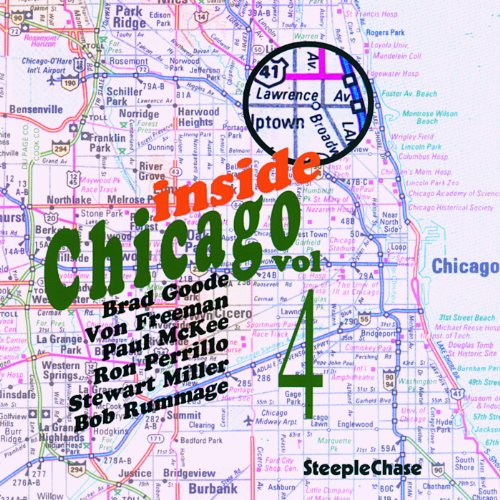 CD cover for "Inside Chicago Vol. 4" with map background and artist names.