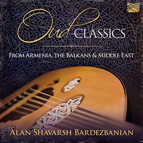 "Oud Classics" album cover featuring a close-up of an oud instrument with ornate details.