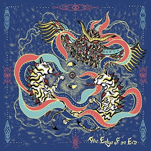 Blue album cover with winged lion, tiger, and bird imagery.