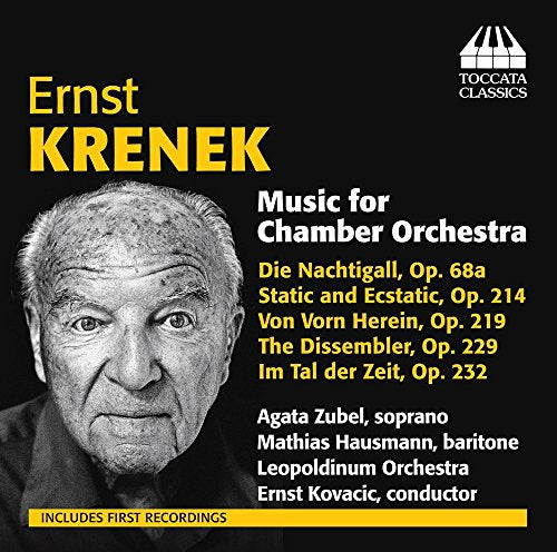 CD cover featuring composer Ernst Krenek’s portrait and performance details.