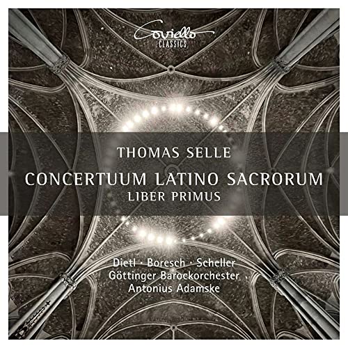 CD cover with ornate architectural detail and text: "Concertuum Latino Sacrorum.