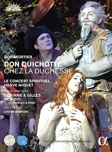 DVD cover featuring three actors in costume, with text overlay listing production details.