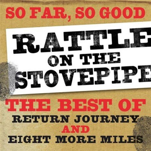 "CD cover with 'Rattle on the Stovepipe' in black on white, on brown background."