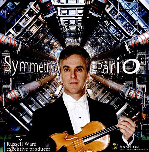 CD cover: Man with violin in a high-tech, tunnel-like structure.
