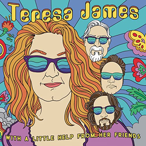 CD cover featuring illustrated portraits of Teresa James and three friends.
