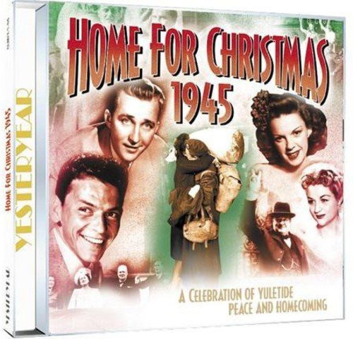 "CD case with collage of vintage portraits and 'Home for Christmas 1945' title."