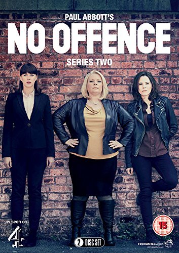 “No Offence” Series Two DVD cover featuring three women against a brick wall.