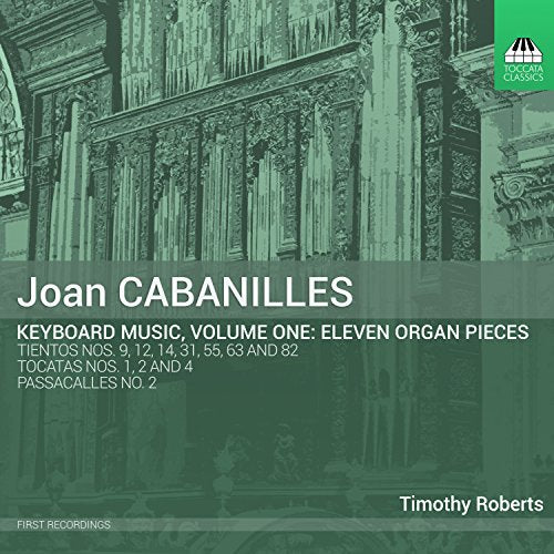 "CD cover with green-toned organ image, white text, and 'Toccata Classics' logo."
