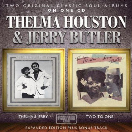 "CD cover featuring two framed album art images of Thelma Houston and Jerry Butler."