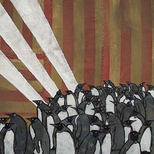 CD cover: stylized black birds against red and gold striped background.