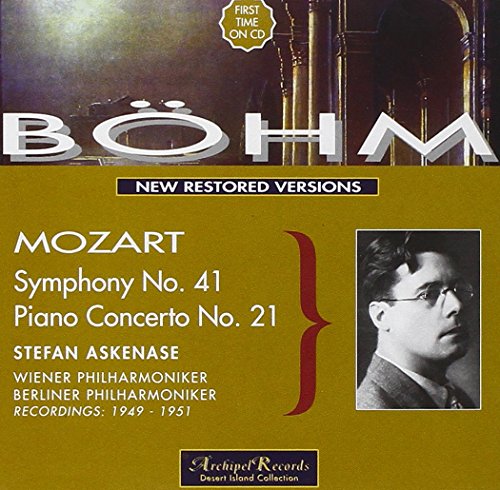 CD cover with Karl Bohm's name, Mozart's works, and a man's portrait.