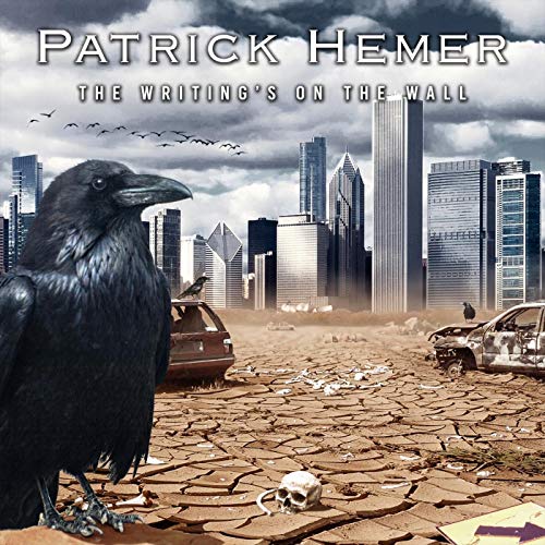 CD cover with a raven, ruined city, and cracked earth landscape.