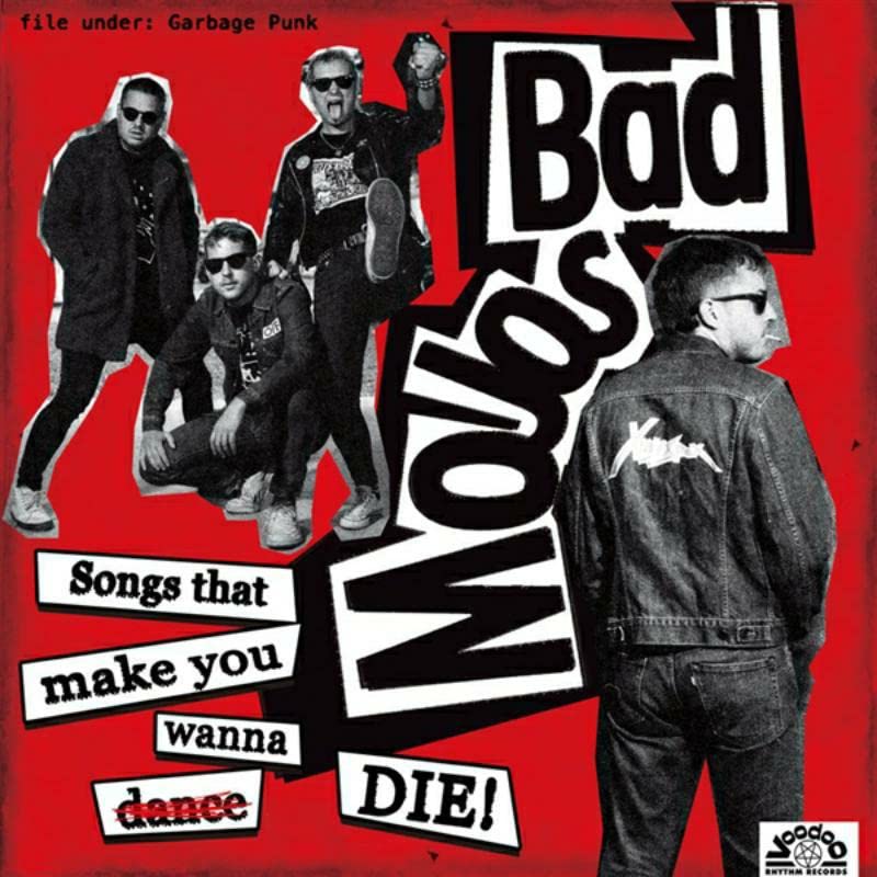CD cover for Bad Mojos, featuring a collage of band members.