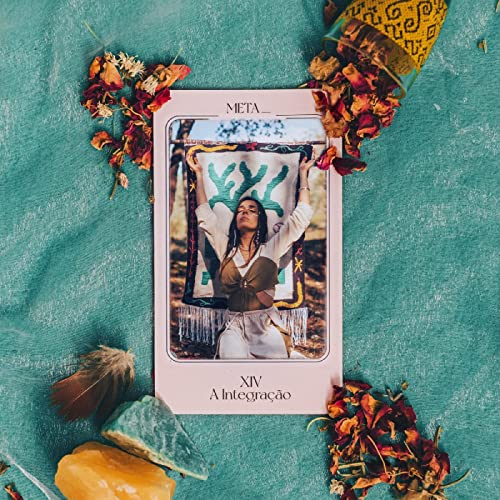 Yellow vinyl record cover with tarot card imagery and floral decorations.