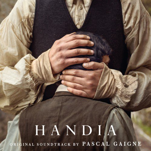 "Album cover featuring a man holding a child's head, with 'Handia' text."