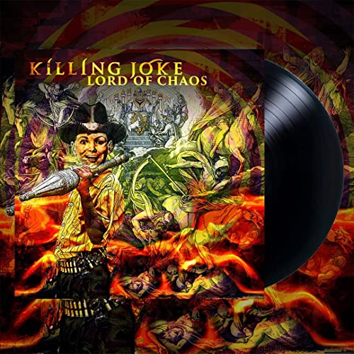 Killing Joke “Lord Of Chaos” vinyl record cover with chaotic, fiery artwork.