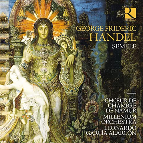 CD cover for Handel’s *Semele* featuring ornate painting of a goddess.