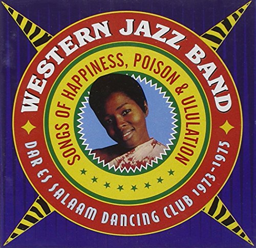 "CD cover with a smiling woman surrounded by colorful rings and striped star shapes."