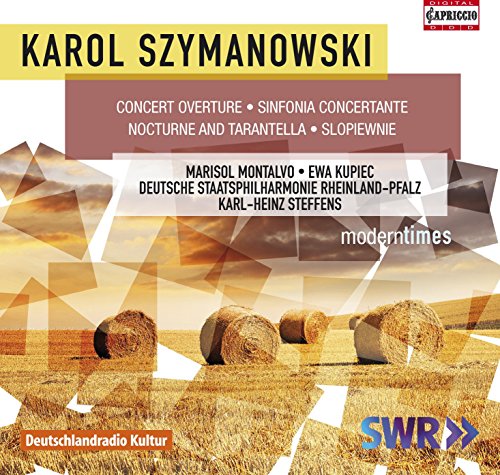 CD cover featuring abstract hay bales and geometric shapes with text overlays.